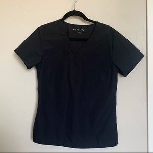 Medelita black scrub top